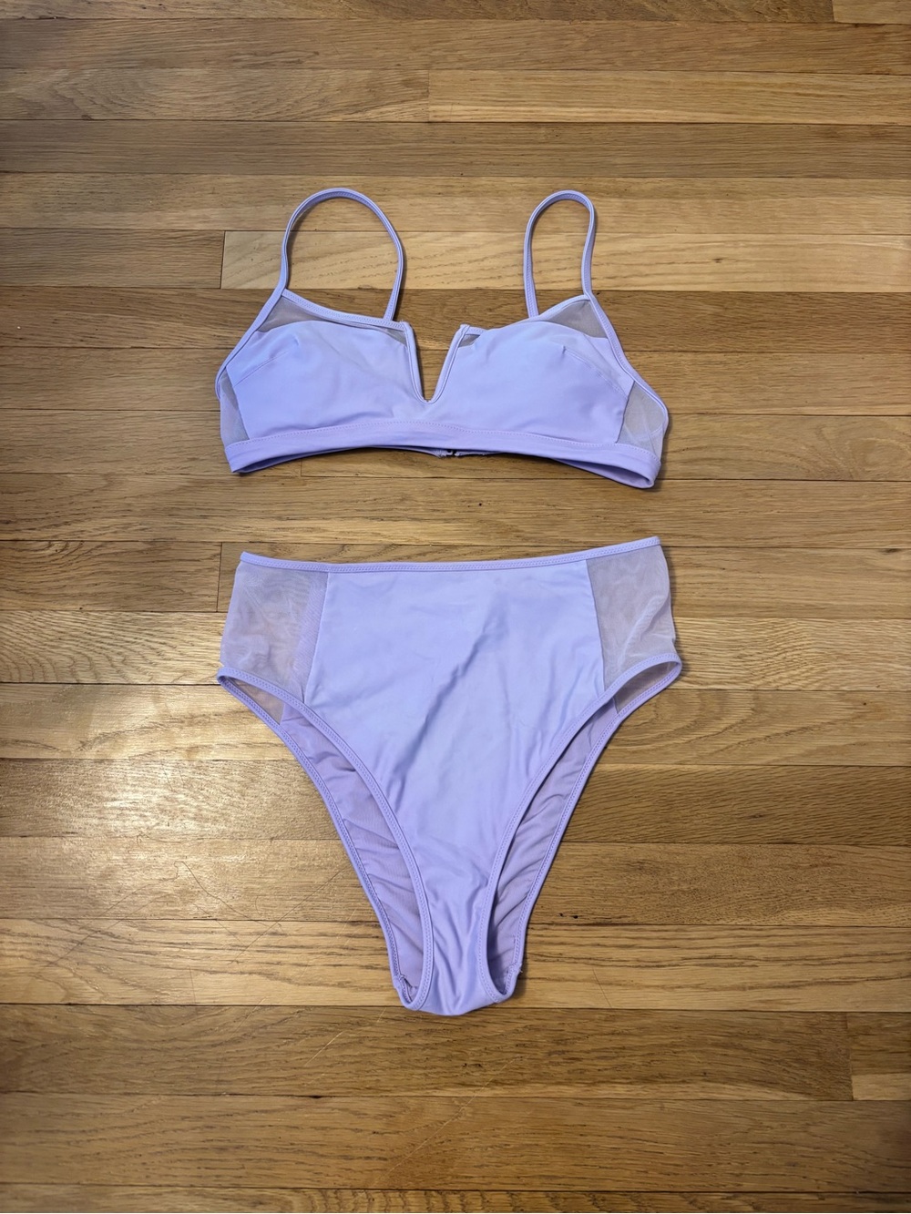 Aerie Purple Mesh Bikini Set